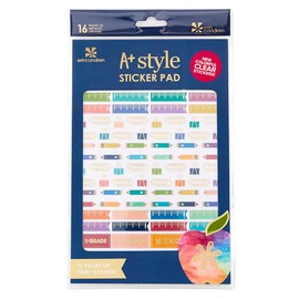 Erin Condren Designer Sticker Pad - A+ Style Sticker Pad for School and Teachers. Decorative and Cute Stickers for Customizing Planners, Notebooks, and More