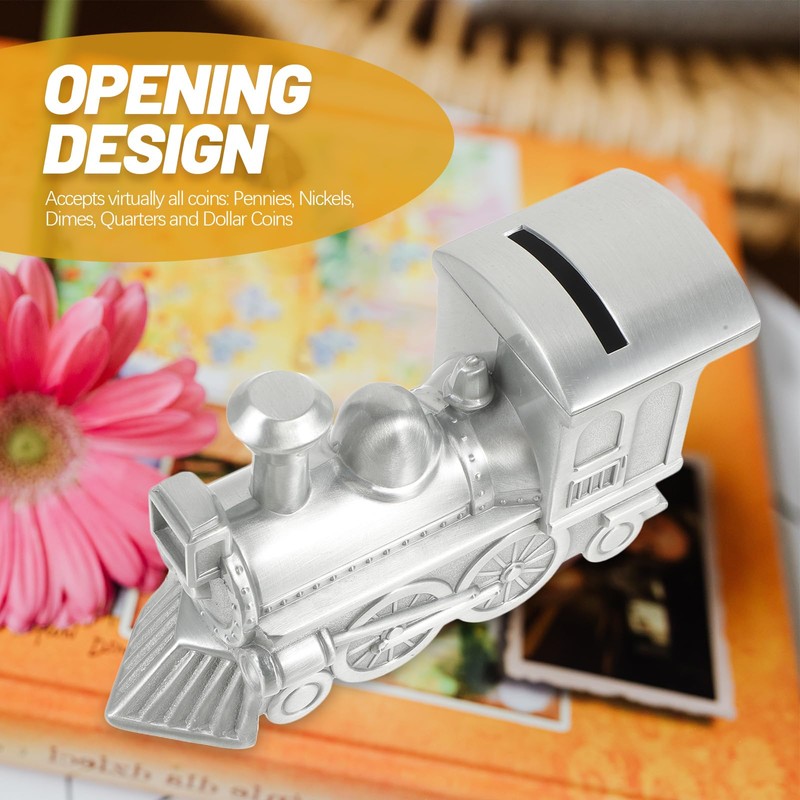 VORCOOL Steam Train Shaped Coin Bank Money Box Piggy Bank