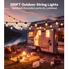 Tenmiro 200FT LED Outdoor String Lights with Remote, 74+2 Shatterproof