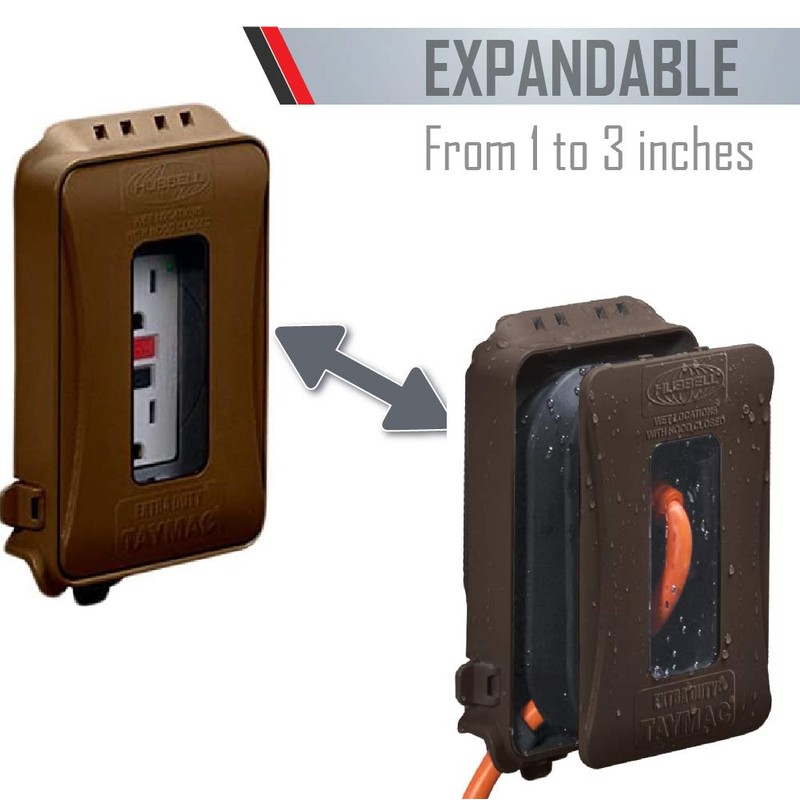 TAYMAC ML500 Single-Gang Mount 16-in-1 Flat Nonmetallic Weatherproof Vertical/Horizontal, 1-Pack,