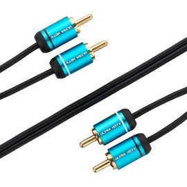 Ultra HDTV Premium RCA Cable - 3 Metres 2x RCA Male to 2x RCA RCA Male Kink Protection Nylon Sheathing, Full Metal Plug and Gold-Plated Contacts