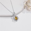 AENEAS Infinity Necklace Sterling Silver Citrine Chain November Birthstone Chain