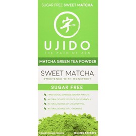 Ujido Japanese Monk Fruit Sweet Matcha, (10 Count of 0.7 oz Packets) 7 oz