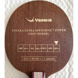 Yasaka Extra Offensive 7 Power Carbon (OFF+) YEO 7 Power Table Tennis Blade  - Straight (ST)