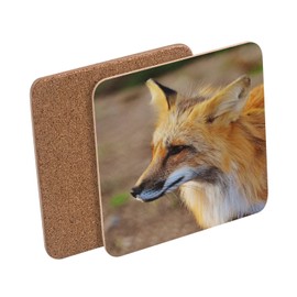 Untersetzer aus Kork – Rotfuchs Wildlife – 1 Stück (95 x 95 mm)