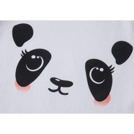 Colobe Girls' Pyjamas Cotton Unicorn Long Sleeve Two Piece Pyjamas Set Cute Panda Children's Sleepwear Winter Christmas Pyjamas Size 1-12 Years, Panda Black