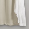 Lush Decor Sheer Grommet Curtains Panel with Insulated Blackout Lining,