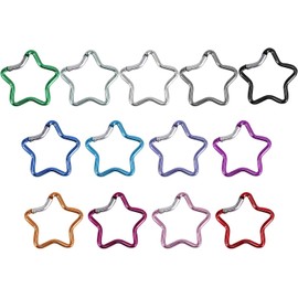 1 Pc Carabiner Clip Star Shaped Climbing Buckle Aluminum Alloy Heavy Duty Keyring Hook for Camping Fishing Hiking Traveling Spring Loaded Carabiner Keychain Accessory
