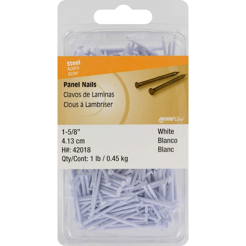 The Hillman Group 42018 Panel 1-Pound Pack Nail, 1-5/8-Inch, White