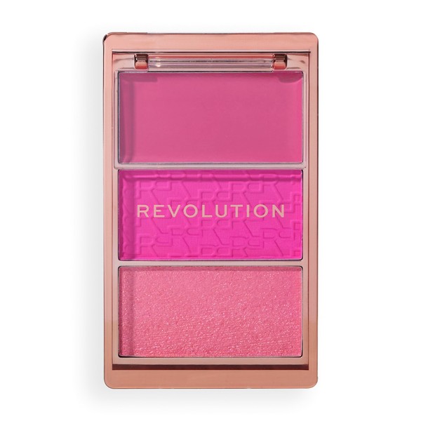 Revolution, Blush Icon Palette, Cream & Pressed Powder Blusher, Highly