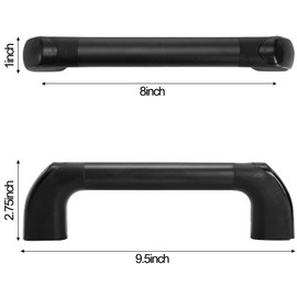 Lawei 2 Pack RV Grab Handles, Plastic Safety Handle Bars, Black Door Pull Handle for Camper, Trailer, Boat, Garage, Bathroom, Automotive Entry Door Assist Bar for Indoor and Outdoor