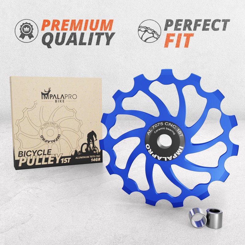 IMPALAPRO Bicycle Shift Rollers 15T/17T AL7075 CNC with Ceramic Bearings