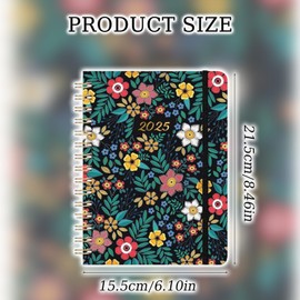 Diary 2025, A5 Week To View Full Year Planner, Runs from January 2025 to December 2025, with Twin-wrie Binding, Weekly & Monthly Planner, A5 Diary 2025 Week to view, Month Tabs, 21.5 x 15.5 x 1.5 cm