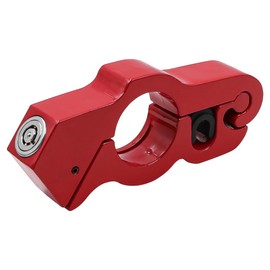 POFET Motorcycle Lock Front Brake and Clutch Locks for Dirt Bike Security Lock Anti Theft Grip Motorcycle Handlebar Lock Red