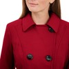 Classic Double Breasted Wool Coat Red