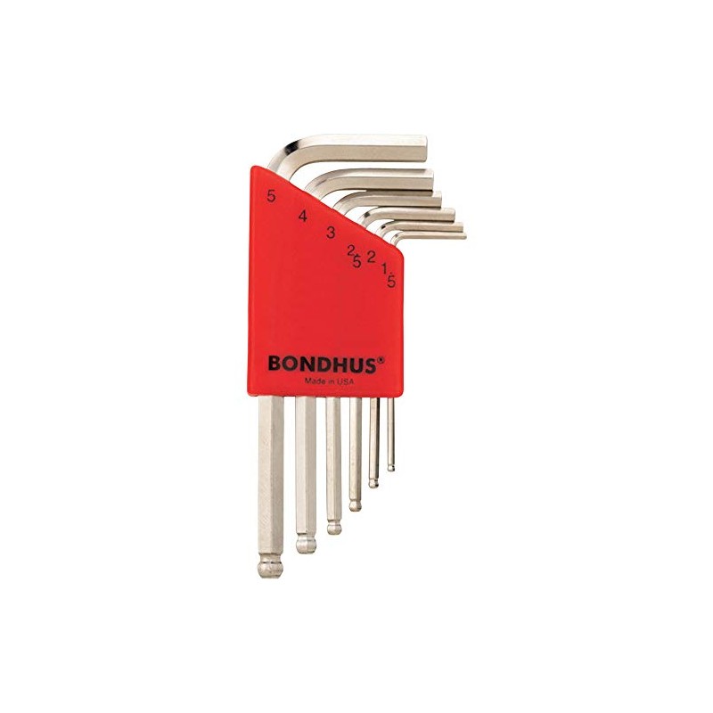 Bondhus (bondasu) with Ball Point Hex Wrench Set Short 6