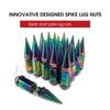 20 Pc Short Spike Lug Nuts 12x1.5 Neo Chrome