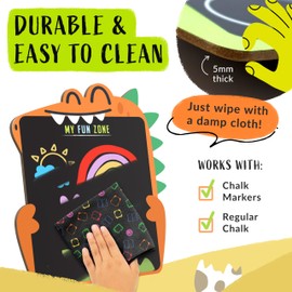 Funcils First Day of School Board (11 x 13) - My First Day of School Sign, First Day of School Chalkboard, 1st Day of School Signs | Kindergarten, Back to School Supplies + 5 Chalk Markers