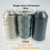 New brothread Set of 3 Various Grey Colours Polyester Machine