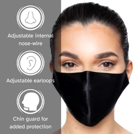 HABAC STUDIO - 100% Mulberry Silk Face Mask Face Masks Washable UK Reusable Face Mask Mens Face Mask Silk Mask Face Covering for Women Silk Face Masks Nose Wire. Choice of 15 Colours