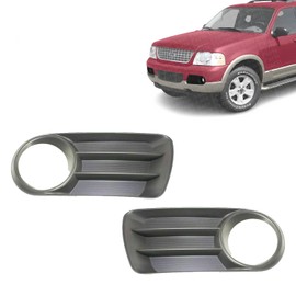 Vantage Auto Parts - Front Fog Lamp Moldings with Fog Light Holes Compatible with Ford Explorer 2002-2005 | Driver & Passenger Side | Primed | ‎1L2Z17K946BAA | FO1036106 FO1036105