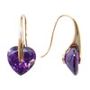 Navachi 18k Yellow Gold Plated Purple Heart Zircon Crystal Dangle