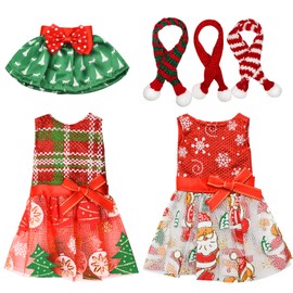 HOMICO 6 Pieces Clothes Set Including Dress Skirt Scarf Doll Stuff for Christmas Decorations for ELF Doll