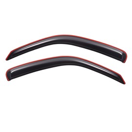 Lightronic Extra Durable Clip-on in-Channel Auto Vent Window Visor, Fits 1995-2004 Toyota Tacoma, Regular Cab/XtraCab, UV Protection Rain Guard, Original Wind Deflector, No-Drill, Dark Smoke, 2-Pcs