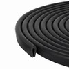 Seal Rubber Junta de Goma EPDM Canal U Negro 11/32"