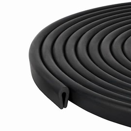 Seal Rubber Junta de Goma EPDM Canal U Negro 11/32" x 3/16", 5 Pies