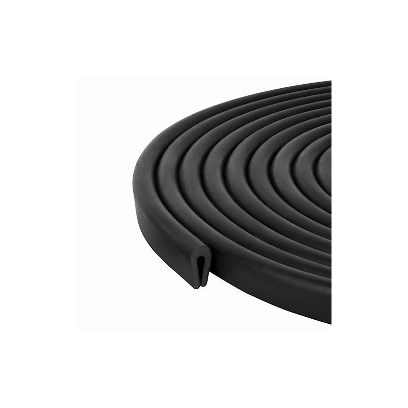 Seal Rubber Junta de Goma EPDM Canal U Negro 11/32"