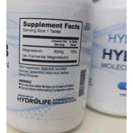 hydro 2- Bottles Of Hydrotab Molecular Hydrogen  60 Tablets Dietary Supplement.