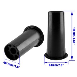 Waziaqoc 4PCS Speaker Port Tubes, ABS Plastic Speaker Box Port Tube Bass Air Ports, 2 Inch Mounting Diameter, Black