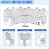 ALIECOM L Shaped Reclining Sectional Couch Covers 100% Waterproof Corner