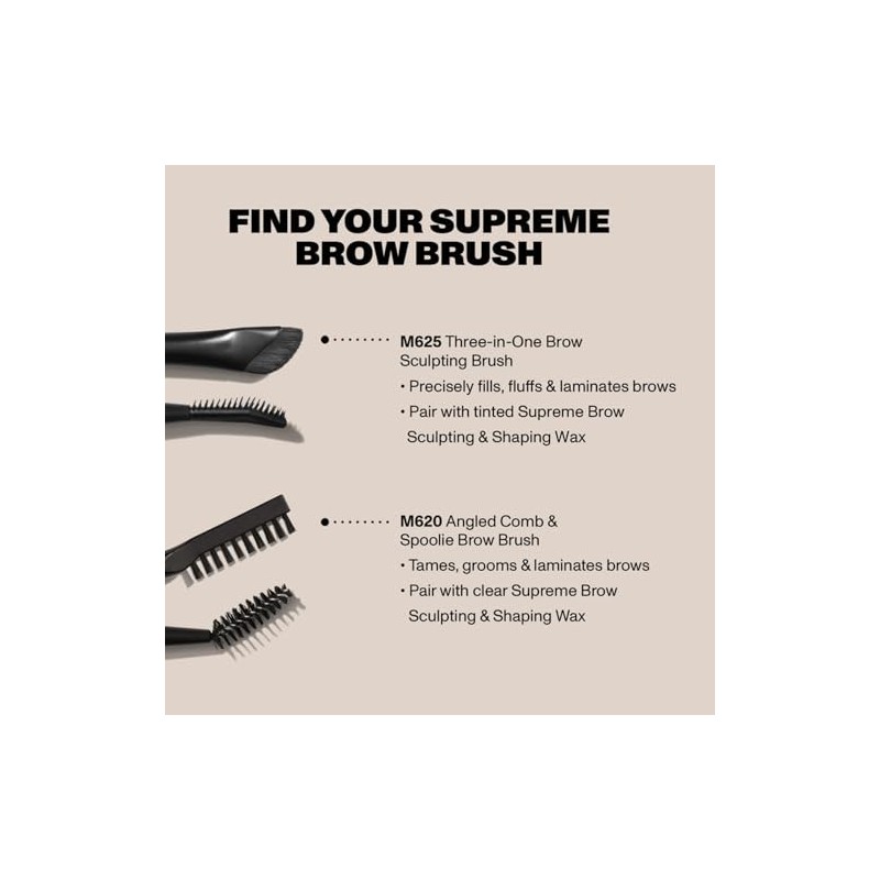 Morphe M620 Supreme Brow Dual-Ended Eyebrow Brush - Angled Comb