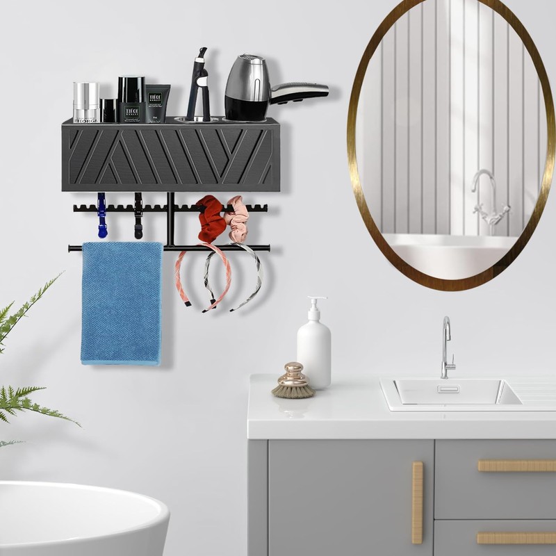 Rustic Hair Dryer Holder Wall Mounted,Hair Styling Tools & Accessories