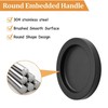 MOROBOR Round Self-Stick Sliding Door Handle, 2 Pack Closet Door