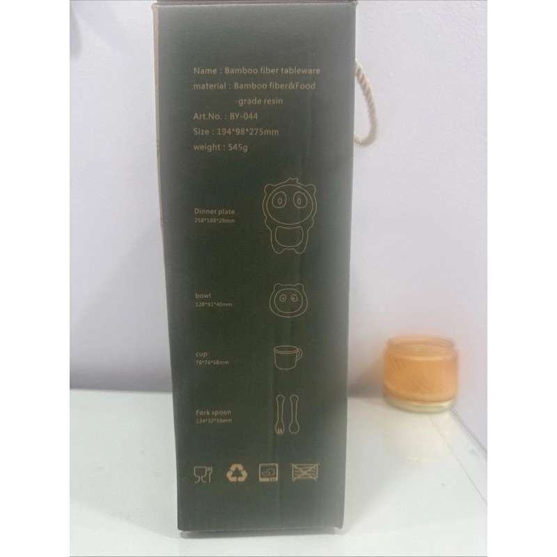 InterDesign Panda 5 Piece Eco Friendly Dinner ware Fun Set