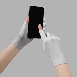 Cotton Thin Driving Gloves for Men Women Fingertip Touch Screen Cycling Gloves UPF 50+ UV Protection Sun Gloves Quick Dry Anti-Slip Sports Gloves for Riding Hiking Fishing Running