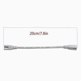 Faoyliye LED Light Connection Cable T5 T8 LED Double End 3Pin Lamp Connecting Wire,(10-Pack) LED Female to Female Connector Cable for Integrated LED Tube Dual Connector Cable (20cm/7.8in)