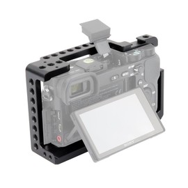 NICEYRIG 083 Camera Cage for Sony A6400 A6000 A6100 A6300 A6500 ILCE-6000 ILCE-6300 ILCE-A6500 Nex-7 Camera Cage with DSLR Extended Camera Cage Cold Shoe Included, Lightweight, Easy Installation,