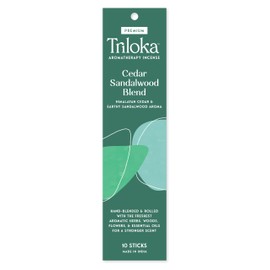Triloka Premium Incense, Cedar Sandalwood Blend, 10 Sticks