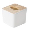 Wooden Tissue Box Holder, Small Square Paper Holder Box with