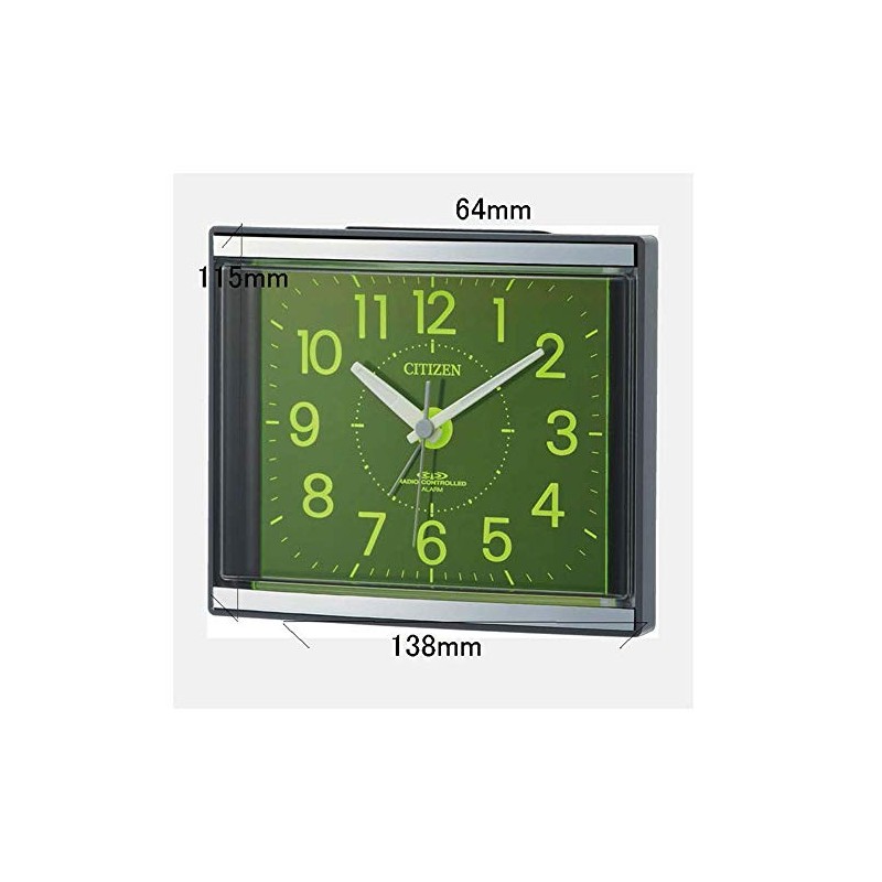 Rhythm Citizen 4RL434-008 Alarm Clock, Radio-controlled Clock, Analog, Easy to