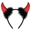 Leuceiy Devil Horns Devil Horns Headband Devil Horns Men Red