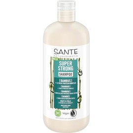 Sante Naturkosmetik SANTE Naturkosmetik Super Strong Shampoo Organic Bamboo Extract + Triple Protein Complex, vegan care shampoo with natural ingredients, strengthens lifeless and weak hair, 500 ml