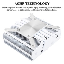 Thermalrlght AXP90-X53 White Low Profile CPU Air Cooler, 53mm Height, TL-9015W Slim PWM CPU Fan, AGHP 3.0 Technology, ITX Heatsink Cooler, for AMD:AM4 AM5/Intel 1150/1151/1155/1156/1200/1700