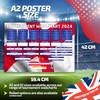 England Edition 2024 Tournament Wallchart - A2 Wallchart (42cm x