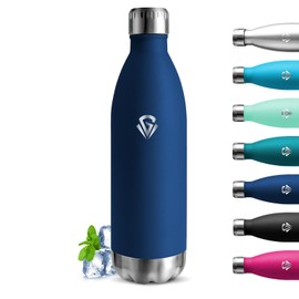 Grsta Stainless Steel Drinking Bottle, 1 Litre, BPA-Free, Leak-Proof, 24 Hours Cold & 12 Hours Warm, Sports Water Bottle, Double-Walled Vacuum Insulated, for Camping, Gym, Hiking, Travel