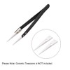sourcing map Straight Pointed Ceramic Tips Replaceable Heat Resistance Non-Conductive